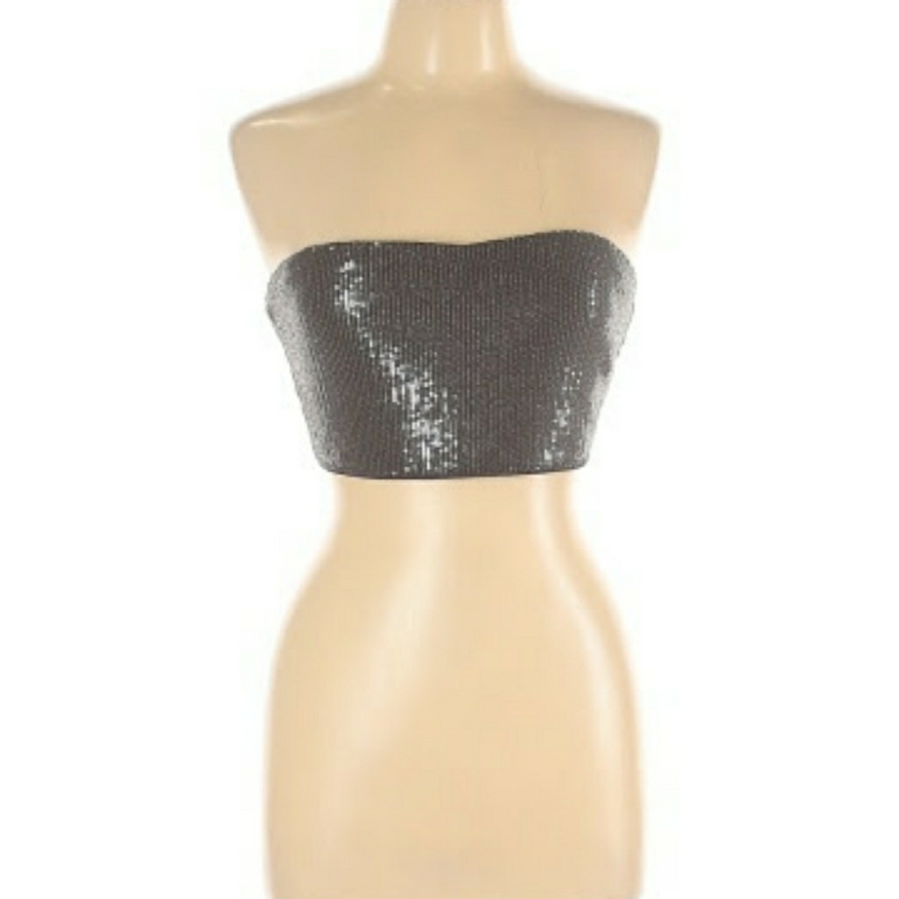 Ruby and Jenna NUDE brand sequin crop top. New wit